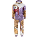 funny thanksgiving turkey Hooded Jumpsuit (Men)