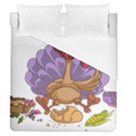 funny thanksgiving turkey Duvet Cover (Queen Size)