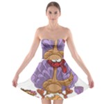 funny thanksgiving turkey Strapless Bra Top Dress