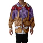 funny thanksgiving turkey Hooded Windbreaker (Kids)