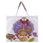 funny thanksgiving turkey Zipper Large Tote Bag