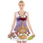 funny thanksgiving turkey V-Neck Sleeveless Dress