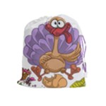 funny thanksgiving turkey Drawstring Pouch (XL)