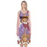 funny thanksgiving turkey Midi Sleeveless Dress