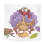 funny thanksgiving turkey Square Tapestry (Large)