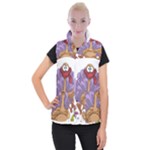 funny thanksgiving turkey Women s Button Up Vest