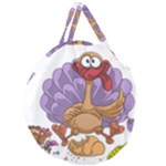 funny thanksgiving turkey Giant Round Zipper Tote