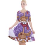 funny thanksgiving turkey Quarter Sleeve A-Line Dress