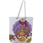 funny thanksgiving turkey Full Print Rope Handle Tote (Large)