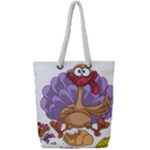 funny thanksgiving turkey Full Print Rope Handle Tote (Small)