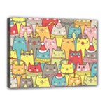 Cute Xmas Cats Canvas 16  x 12  (Stretched)