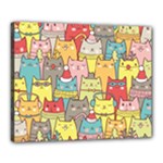 Cute Xmas Cats Canvas 20  x 16  (Stretched)