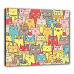 Cute Xmas Cats Canvas 24  x 20  (Stretched)