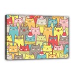 Cute Xmas Cats Canvas 18  x 12  (Stretched)