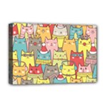 Cute Xmas Cats Deluxe Canvas 18  x 12  (Stretched)