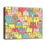 Cute Xmas Cats Deluxe Canvas 20  x 16  (Stretched)