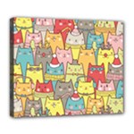 Cute Xmas Cats Deluxe Canvas 24  x 20  (Stretched)