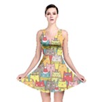 Cute Xmas Cats Reversible Skater Dress