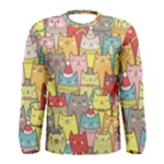 Cute Xmas Cats Men s Long Sleeve Tee