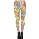 Cute Xmas Cats Capri Leggings 