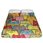 Cute Xmas Cats Fitted Sheet (King Size)