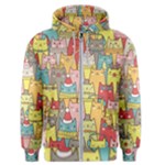 Cute Xmas Cats Men s Zipper Hoodie