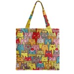 Cute Xmas Cats Zipper Grocery Tote Bag