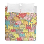 Cute Xmas Cats Duvet Cover Double Side (Full/ Double Size)