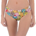 Cute Xmas Cats Reversible Classic Bikini Bottoms