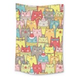 Cute Xmas Cats Large Tapestry