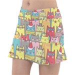 Cute Xmas Cats Tennis Skirt