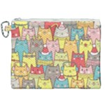 Cute Xmas Cats Canvas Cosmetic Bag (XXL)