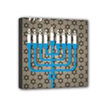 black happy Hanukkah Mini Canvas 4  x 4  (Stretched)