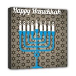 black happy Hanukkah Mini Canvas 8  x 8  (Stretched)