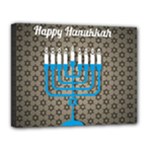 black happy Hanukkah Canvas 14  x 11  (Stretched)