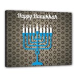 black happy Hanukkah Canvas 20  x 16  (Stretched)