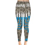 black happy Hanukkah Leggings 