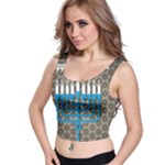 black happy Hanukkah Crop Top