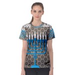 black happy Hanukkah Women s Sport Mesh Tee