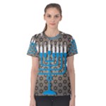 black happy Hanukkah Women s Cotton Tee