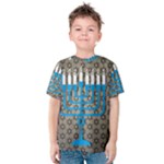 black happy Hanukkah Kids  Cotton Tee