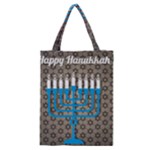 black happy Hanukkah Classic Tote Bag