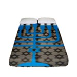 black happy Hanukkah Fitted Sheet (Full/ Double Size)