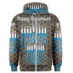 black happy Hanukkah Men s Zipper Hoodie