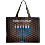 black happy Hanukkah Zipper Mini Tote Bag