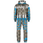 black happy Hanukkah Hooded Jumpsuit (Men)