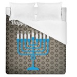 black happy Hanukkah Duvet Cover (Queen Size)