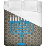 black happy Hanukkah Duvet Cover (California King Size)