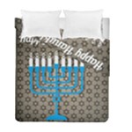 black happy Hanukkah Duvet Cover Double Side (Full/ Double Size)