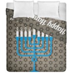 black happy Hanukkah Duvet Cover Double Side (California King Size)